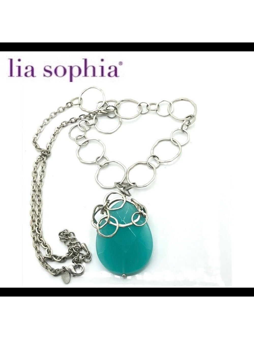 Lia Sophia NWT Shore Line Necklace Turquoise